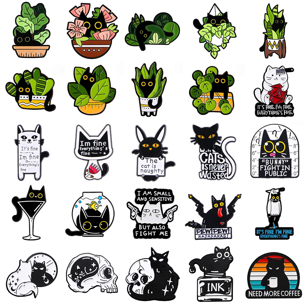 Cute Black Cat Collection Plan - Vintage Collectible Jewelry reseña y precio