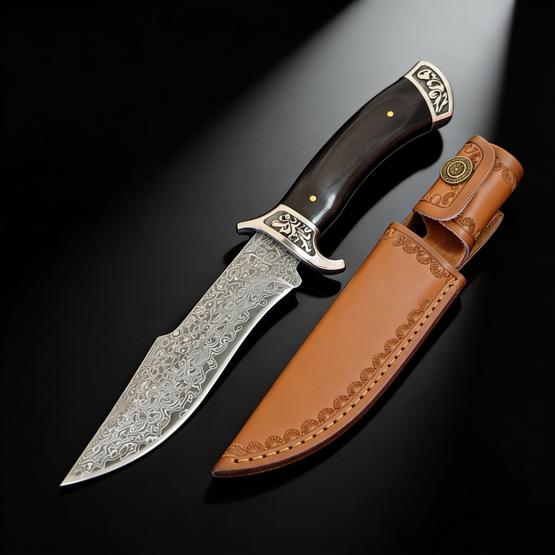 Vintage Engraved Damascus Stra - Vintage Collectible Knife reseña y precio