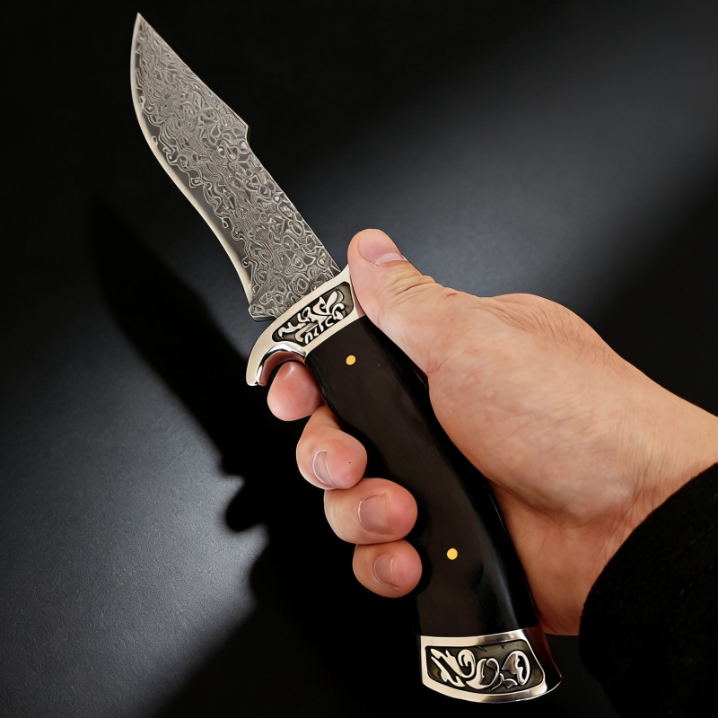 Vintage Engraved Damascus Stra - Vintage Collectible Knife reseña y precio