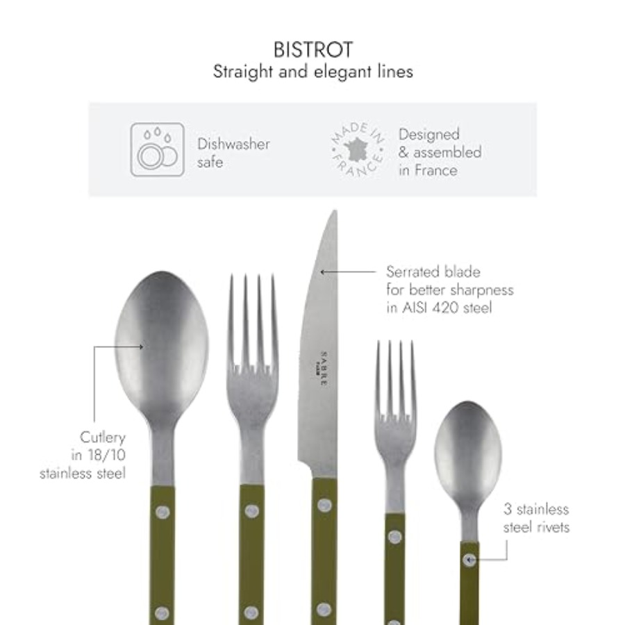 - 5-Piece Flatware Set - Bistr - Vintage Collectible Knife reseña y precio