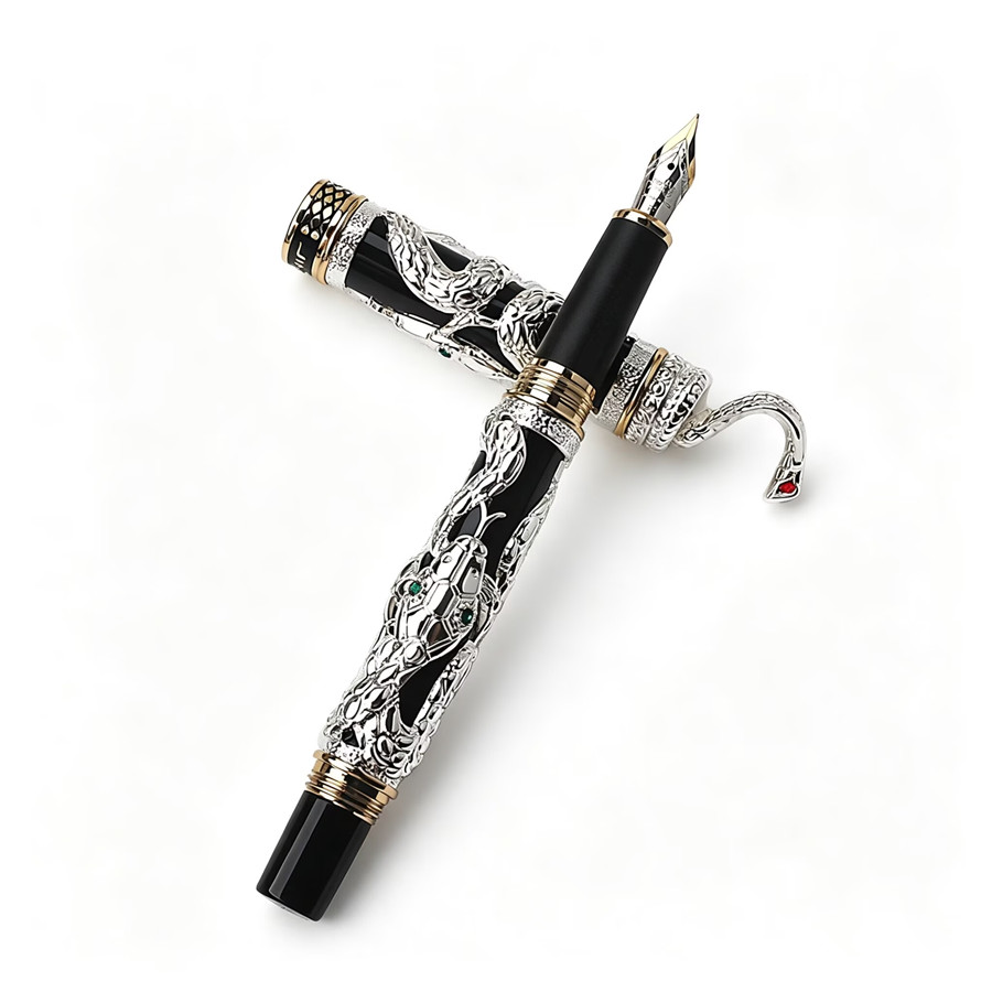 Jinhao Luxury Snake Embossed F - Vintage Collectible Pens reseña y precio