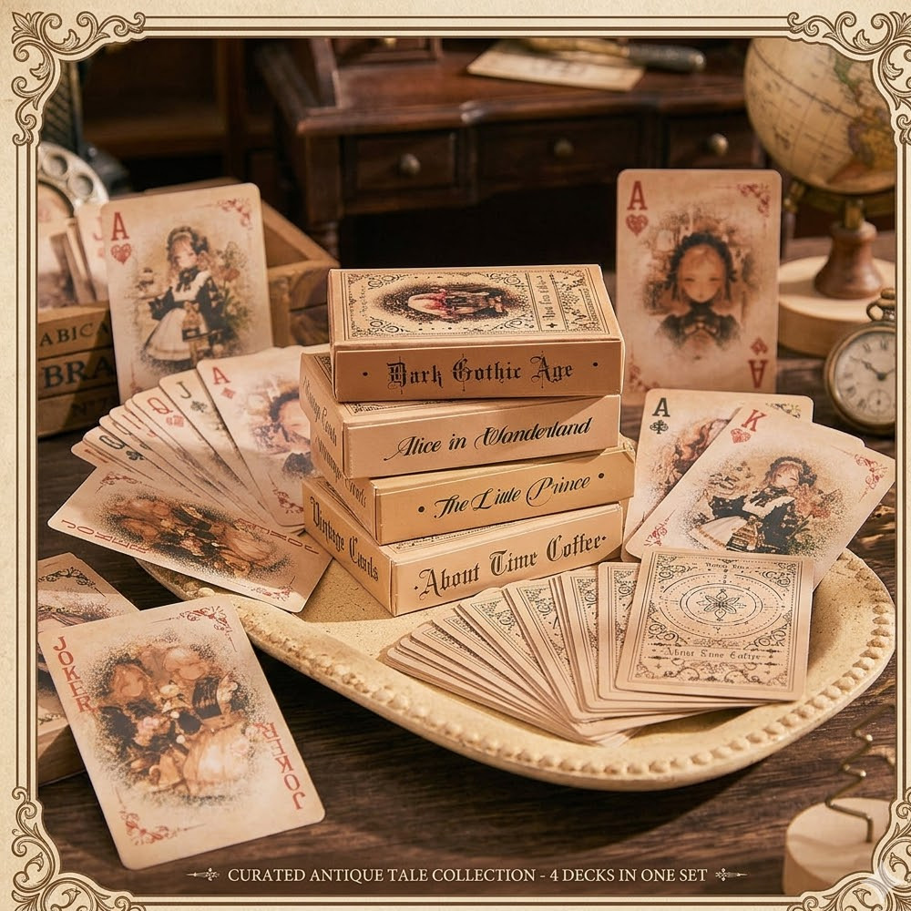55retro anime girl playing car - Vintage Collectible Playing Cards reseña y precio