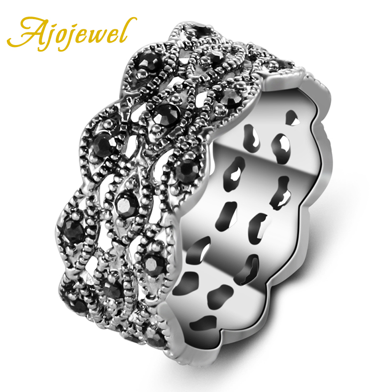 Ajojewel 3 Layer Rhinestone Ri - Vintage Collectible Jewelry reseña y precio