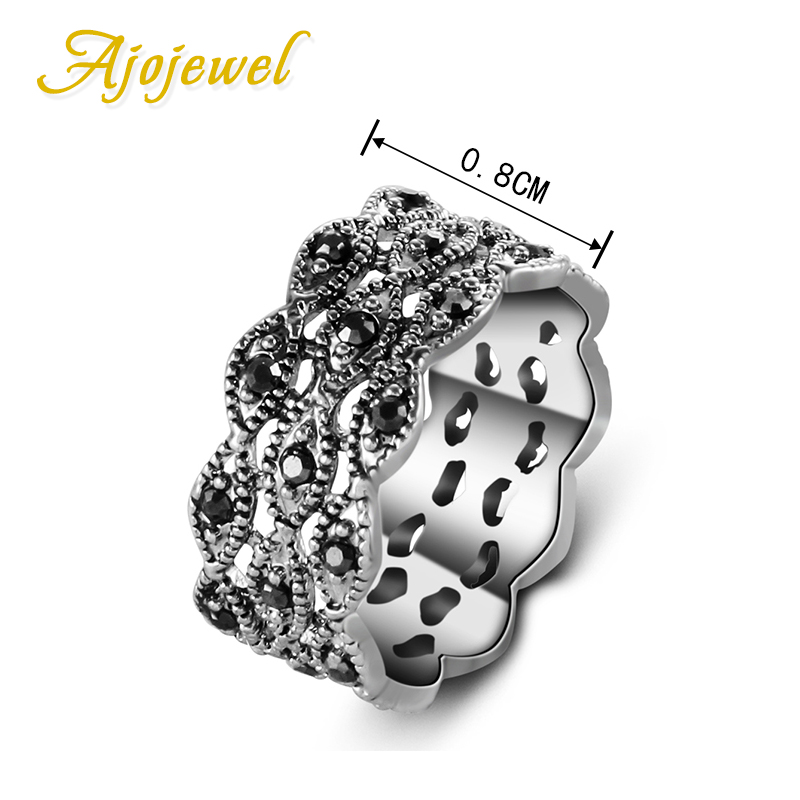 Ajojewel 3 Layer Rhinestone Ri - Vintage Collectible Jewelry reseña y precio