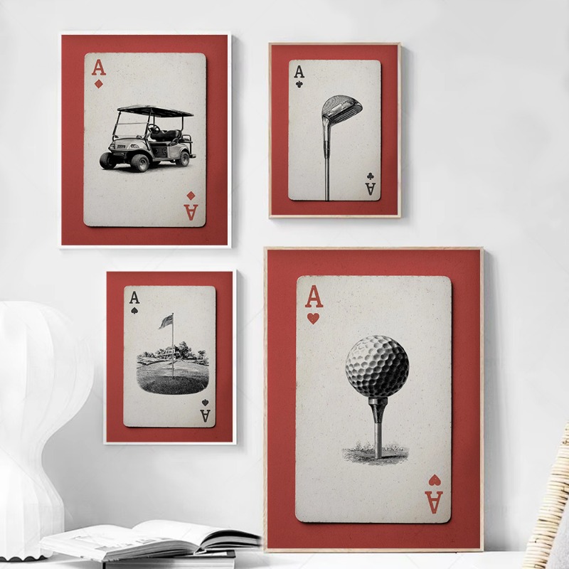 Vintage Golf Playing Cards Pos - Vintage Collectible Playing Cards reseña y precio