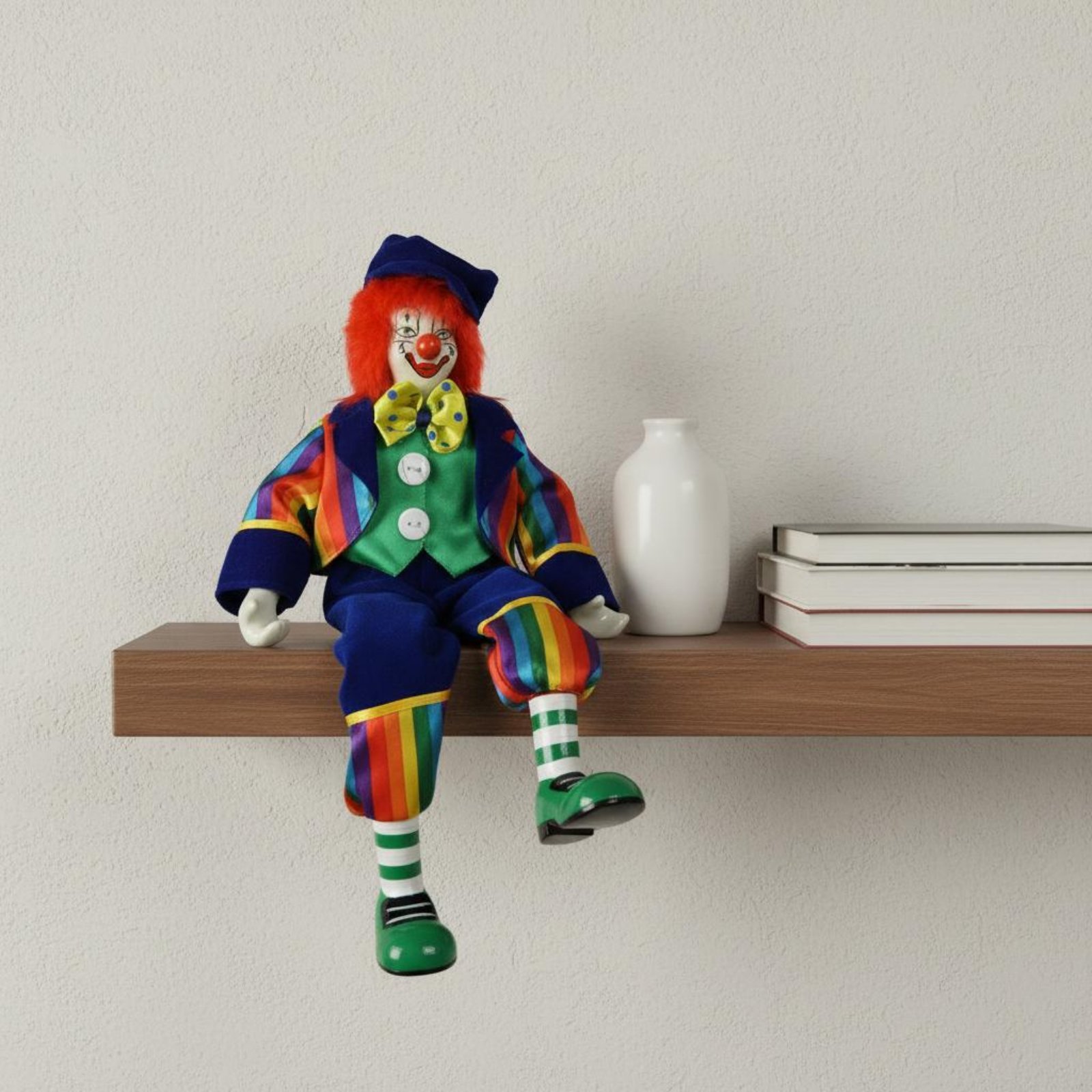 Dangling Leg Clown Doll Handma - Vintage Collectible Porcelain Dolls reseña y precio