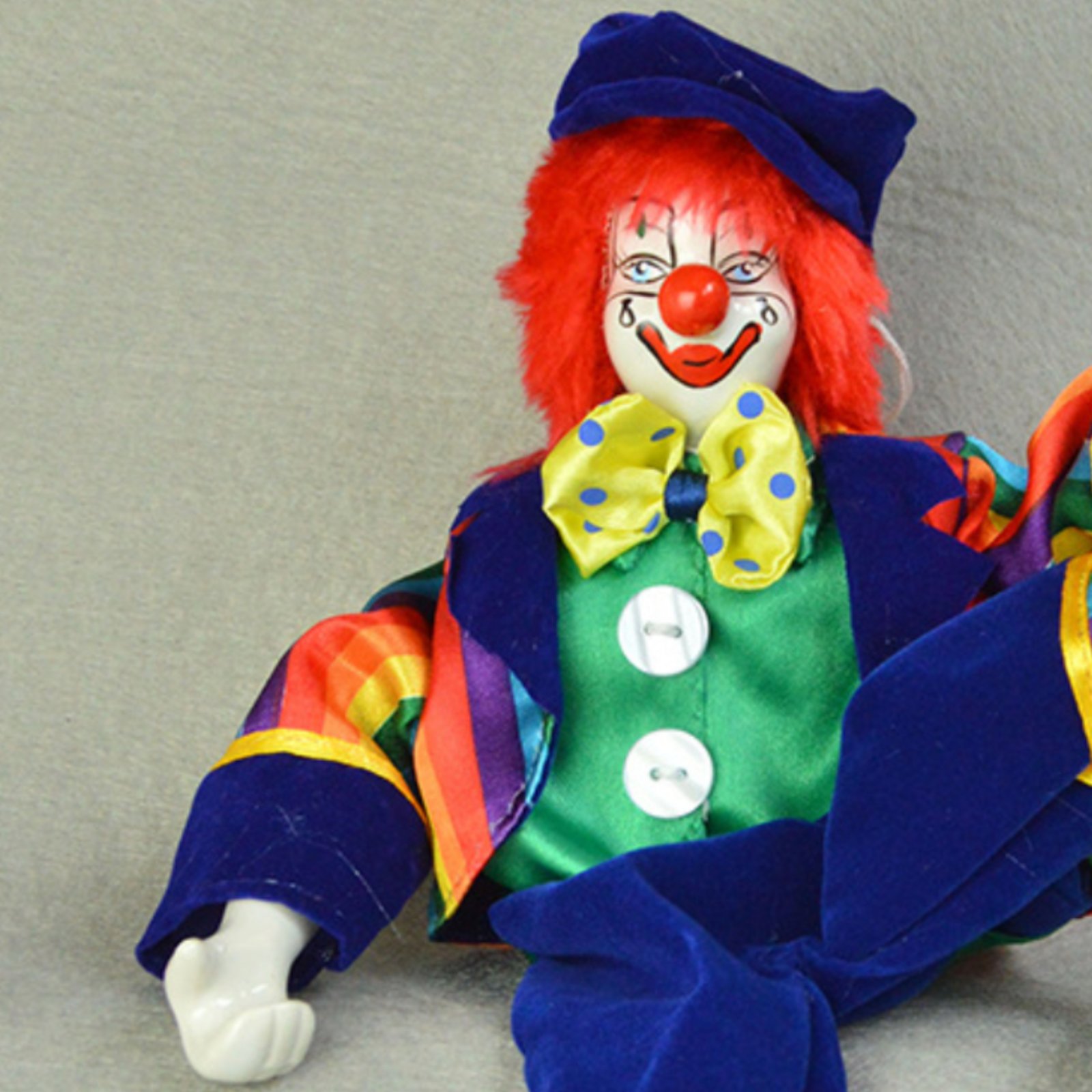 Dangling Leg Clown Doll Handma - Vintage Collectible Porcelain Dolls reseña y precio
