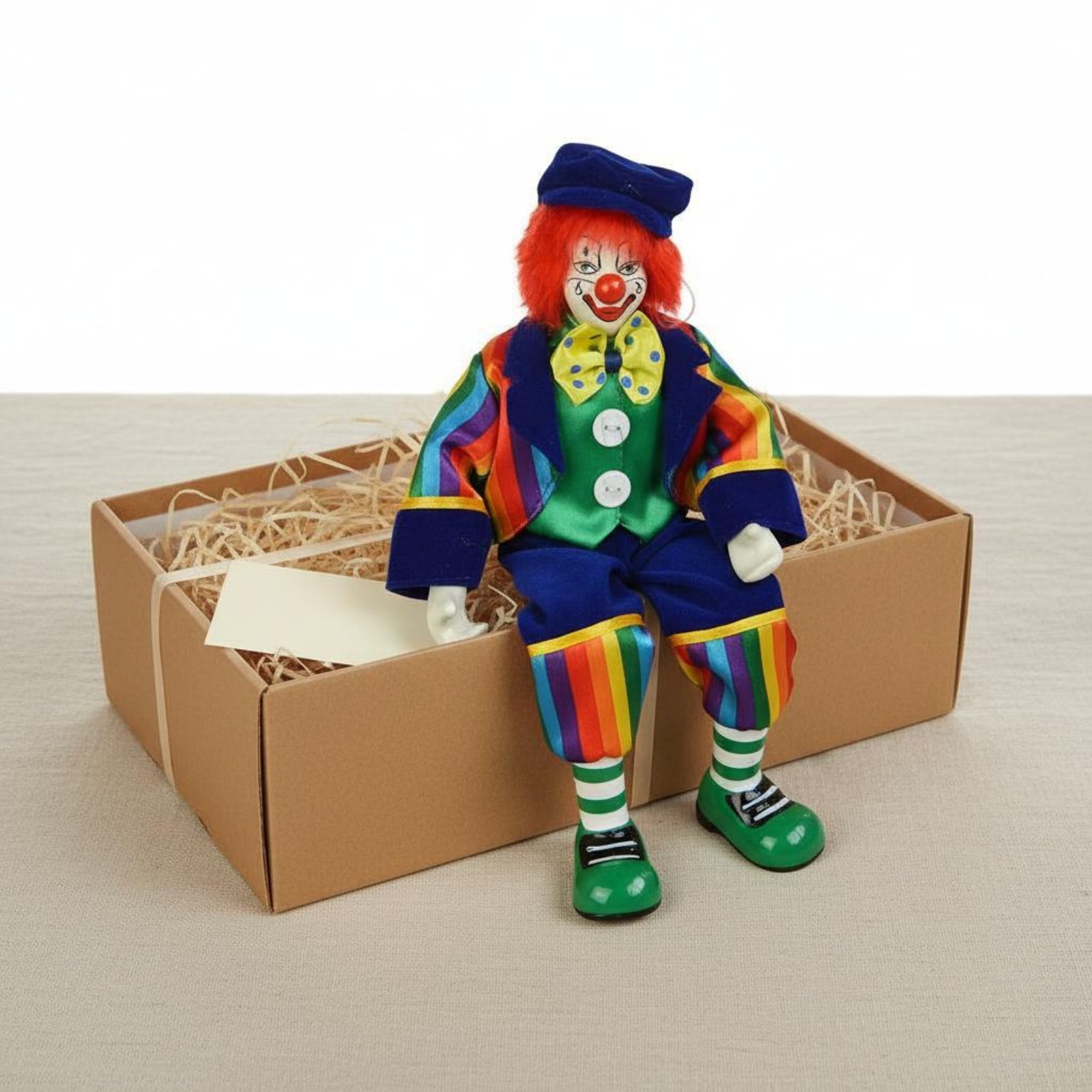 Dangling Leg Clown Doll Handma - Vintage Collectible Porcelain Dolls reseña y precio