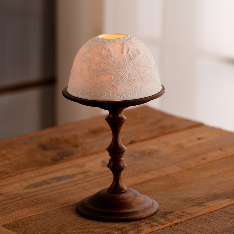 Vintage Walnut Candle Holder w - Collectible Vintage Matches reseña y precio