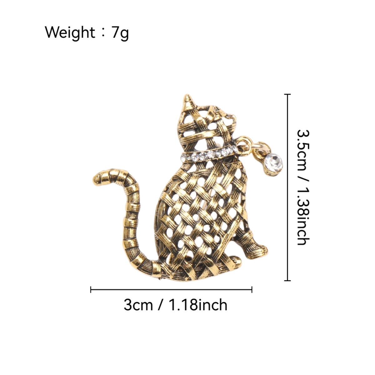 Ornate Woven Cat Brooch Collec - Vintage Collectible Jewelry reseña y precio