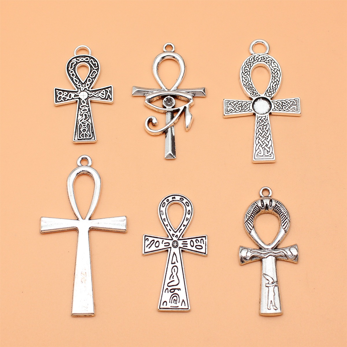 6pcs Antique Silver Color Key  - Vintage Collectible Jewelry reseña y precio