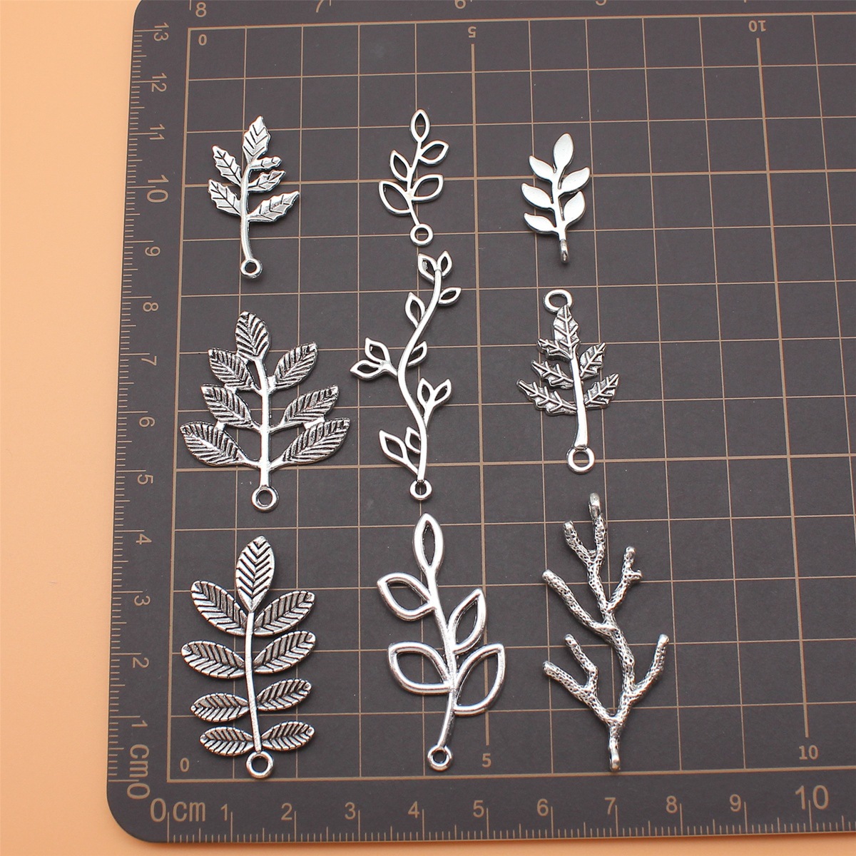 9pcs Antique Silver Color Bran - Vintage Collectible Jewelry reseña y precio