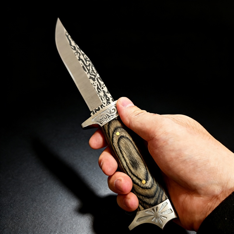 Vintage Engraved Straight Knif - Vintage Collectible Knife reseña y precio