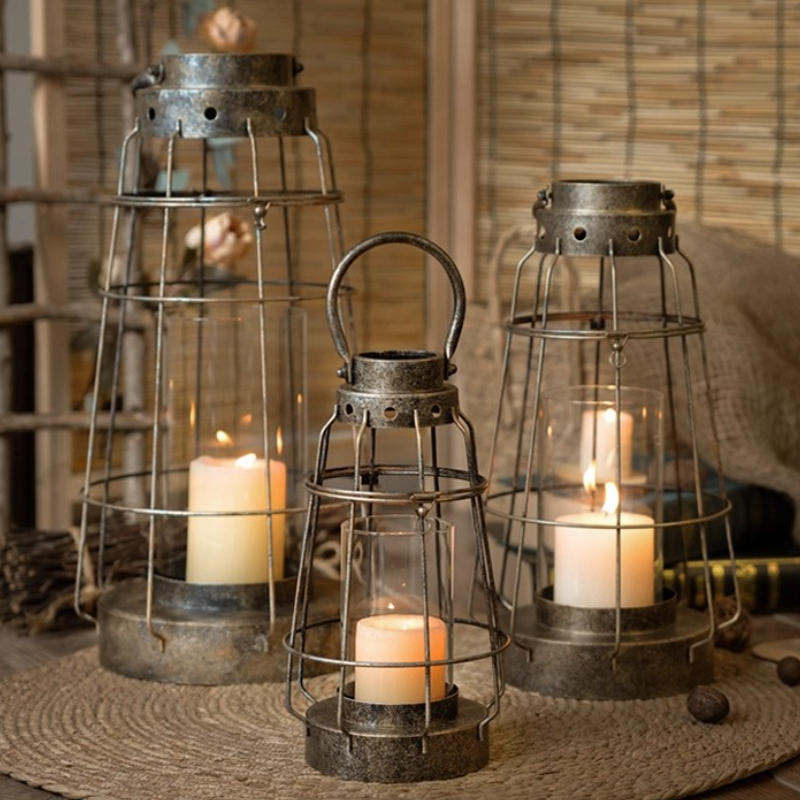 European Iron & Glass Candle H - Collectible Vintage Matches reseña y precio