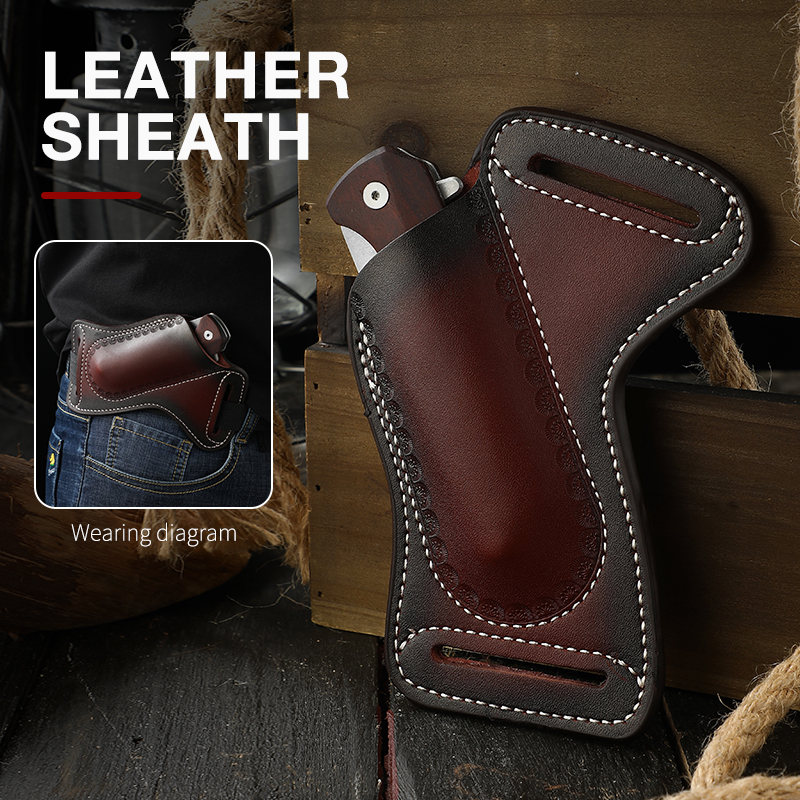 Vintage leather belt cover, ou - Vintage Collectible Knife reseña y precio