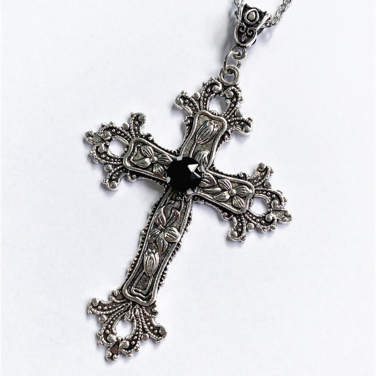 Punk Crystal Big Cross Pendant - Vintage Collectible Jewelry reseña y precio