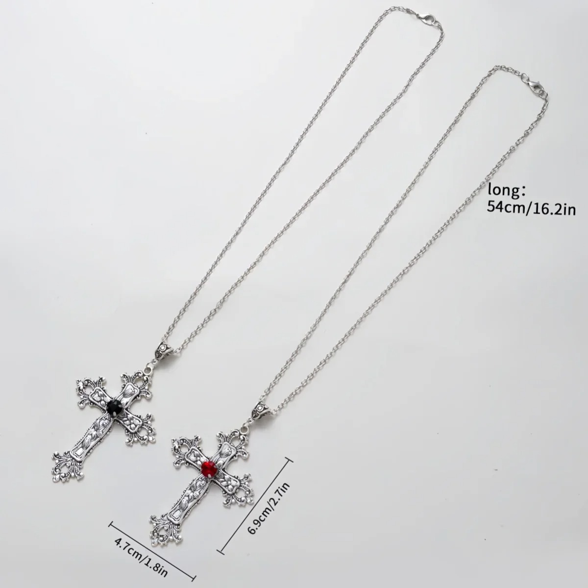 Punk Crystal Big Cross Pendant - Vintage Collectible Jewelry reseña y precio