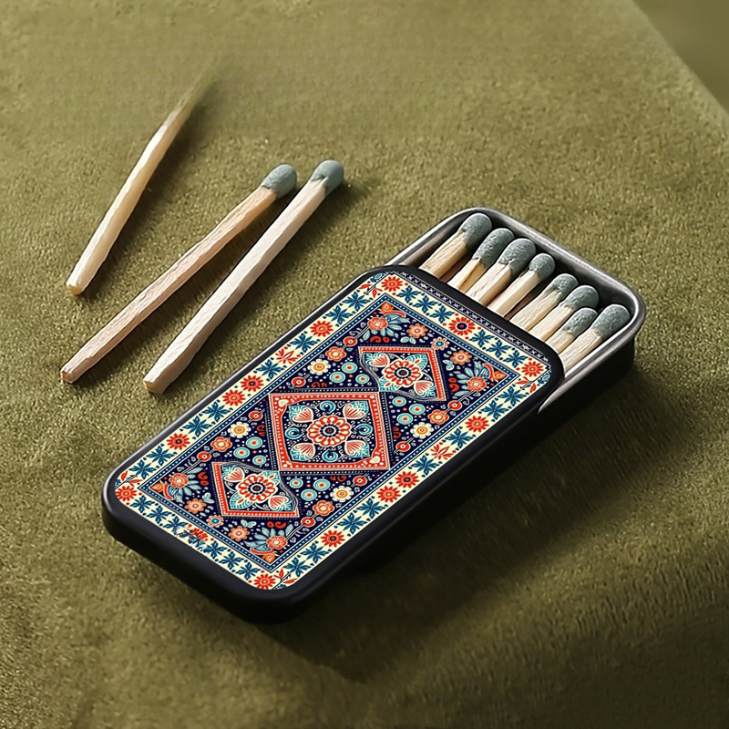 Vintage Metal Match Box Peaky  - Collectible Vintage Matches reseña y precio