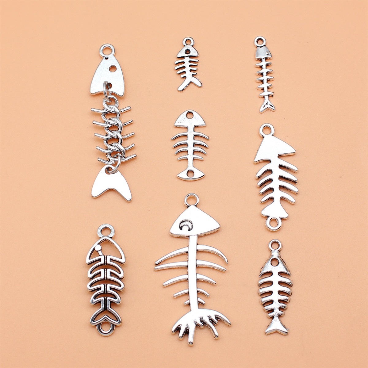 8pcs Antique Silver Color Fish - Vintage Collectible Jewelry reseña y precio